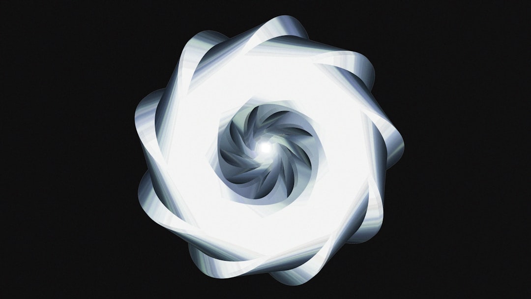 training data. A luminous, spiraling design against black.