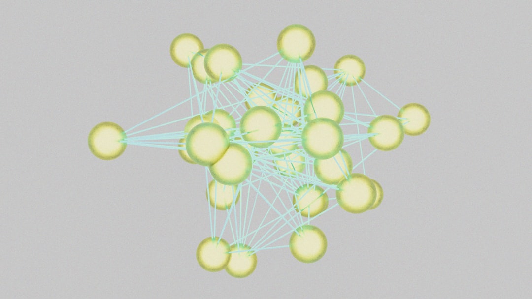 training data. A computer generated image of a cluster of spheres