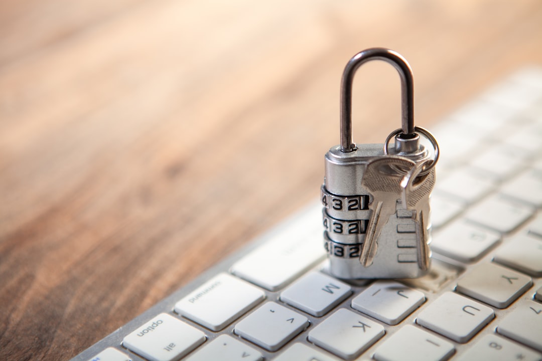 data ownership — Padlock and keys resting on a computer keyboard.