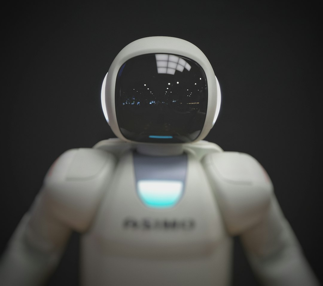 voice data ownership — white robot wallpaper